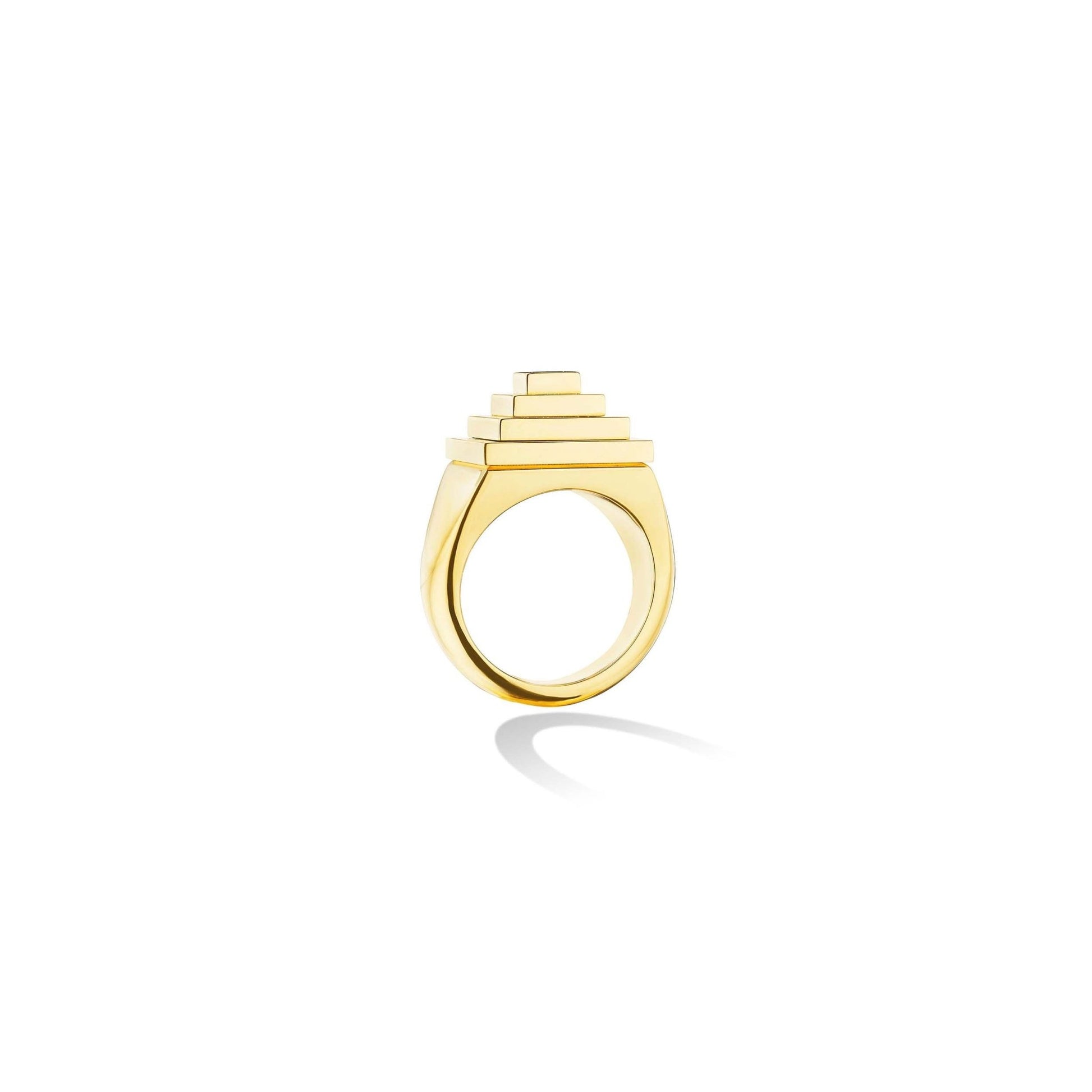 Yellow Gold Foundation Signet Pinky Ring - Cadar
