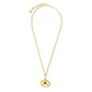Yellow Gold Large Single Shell Pendant Long Necklace - Cadar