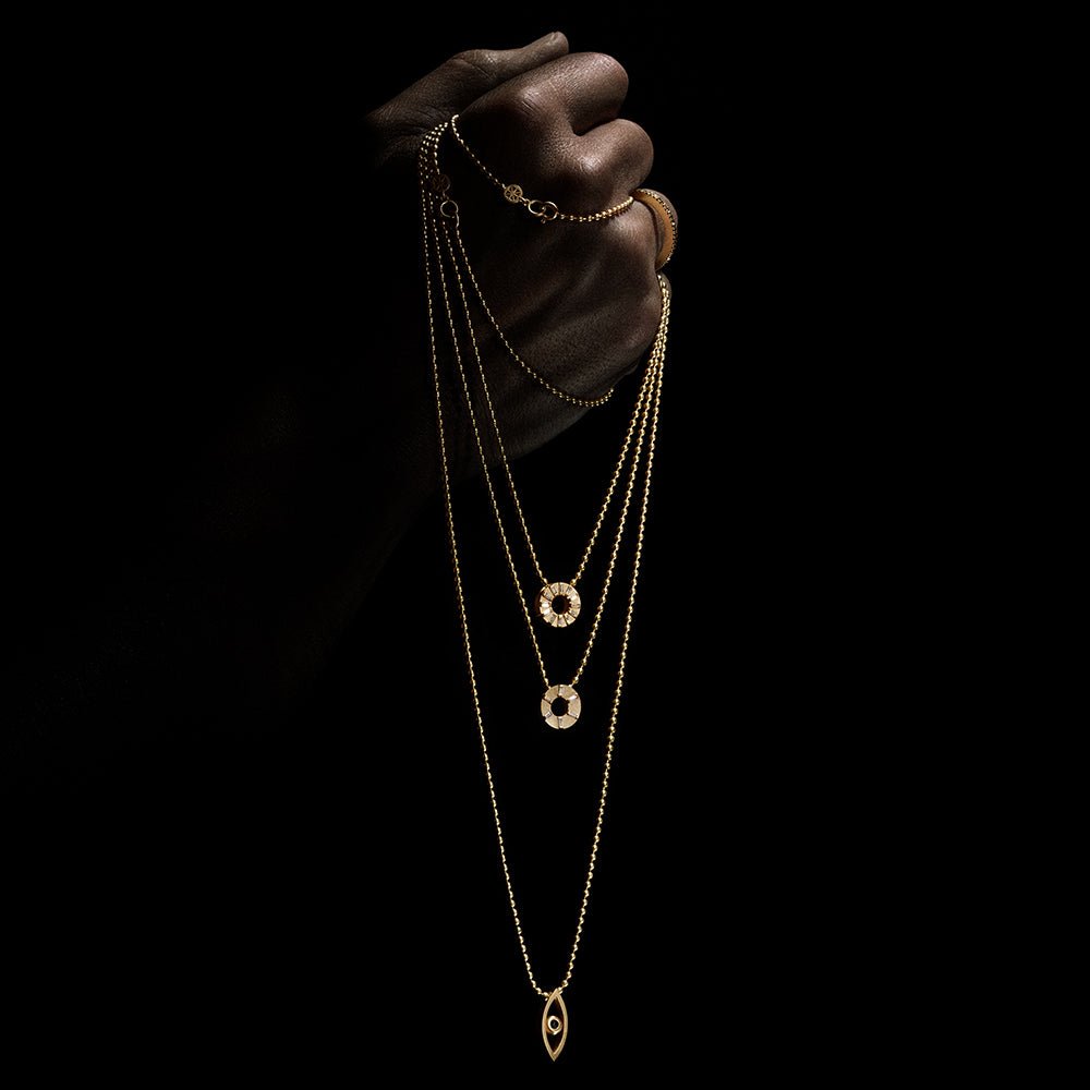 Yellow Gold Mainly Men Prime Pendant with White Diamonds - Cadar