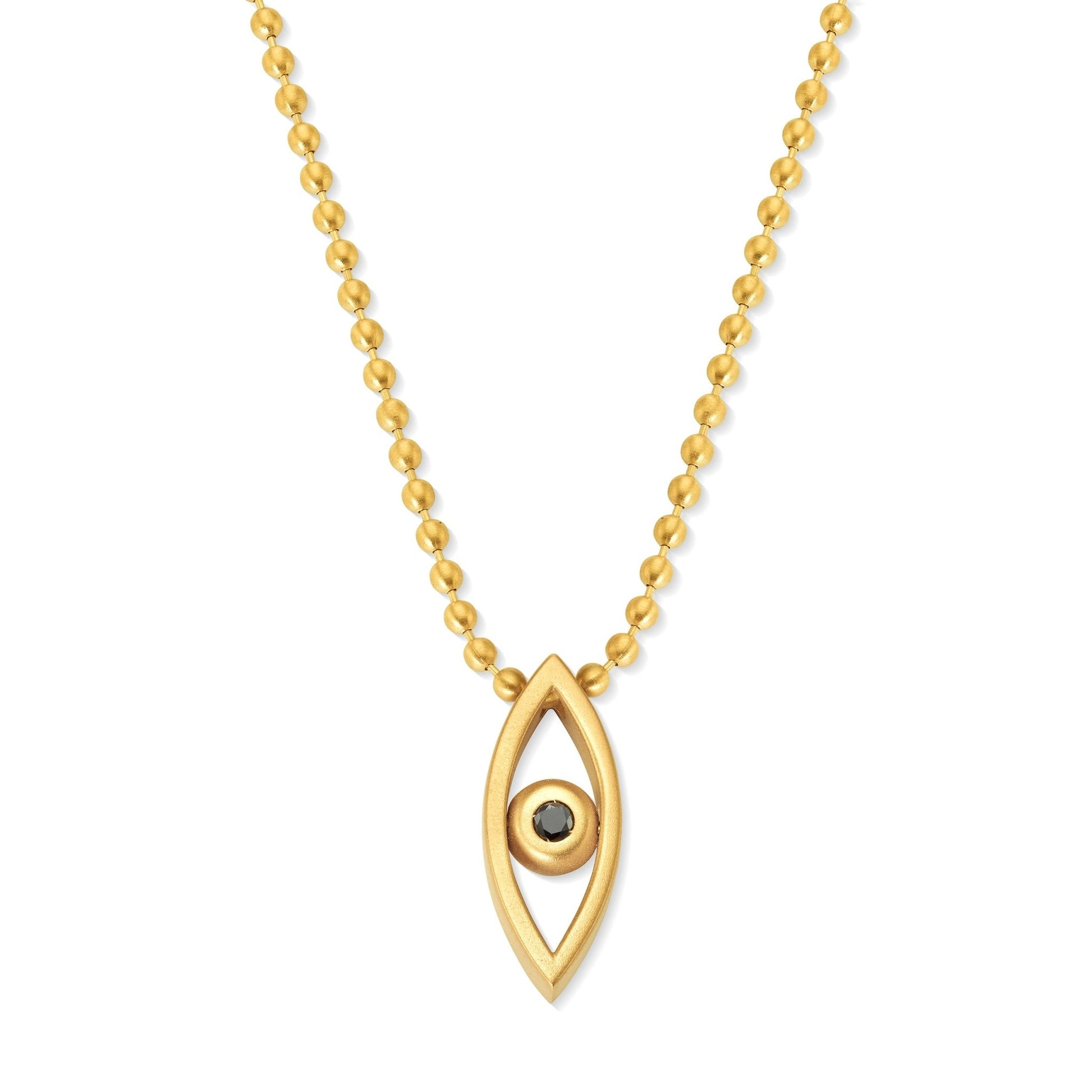 Yellow Gold Mainly Men Reflections Pendant with Black Diamonds - Cadar