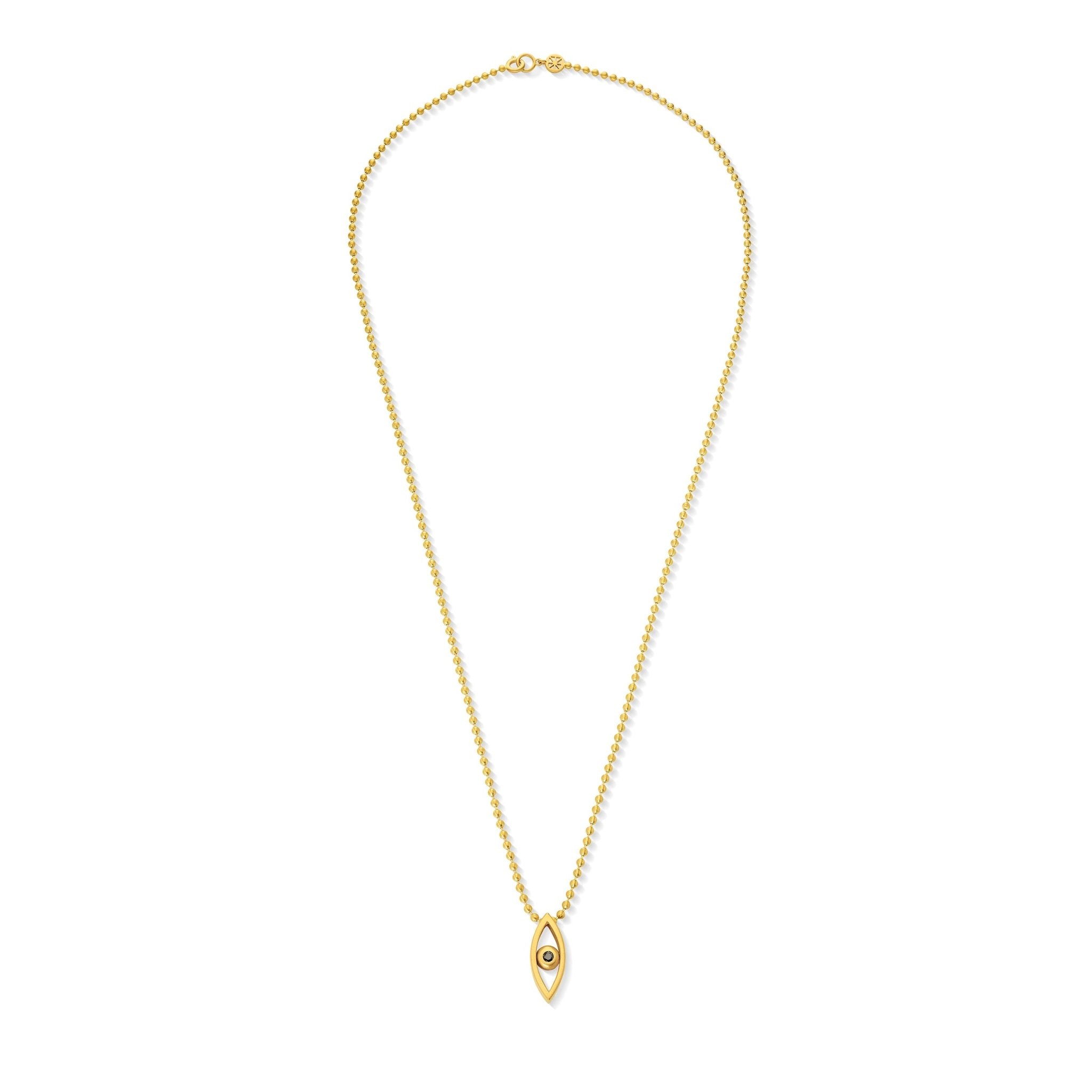 Yellow Gold Mainly Men Reflections Pendant with Black Diamonds - Cadar