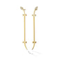Yellow Gold Origin Drop Earrings with Pave Diamonds - Cadar