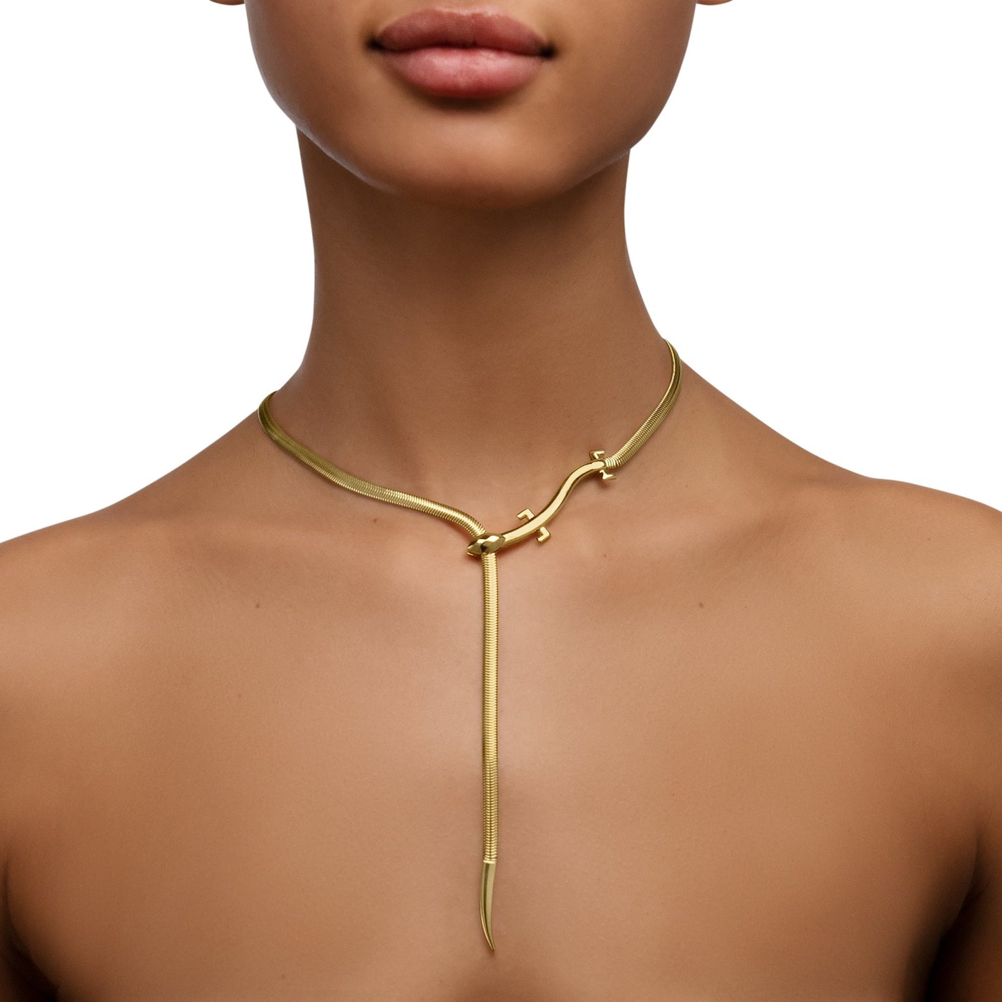 Yellow Gold Origin Lariat with Facets - Cadar