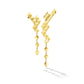Yellow Gold Python Asymmetrical Drop Earrings - Cadar