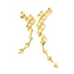 Yellow Gold Python Clip On Asymmetrical Drop Earrings - Cadar