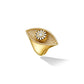 Yellow Gold Reflections Cocktail Ring with White Diamonds - Cadar