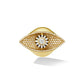 Yellow Gold Reflections Cocktail Ring with White Diamonds - Cadar