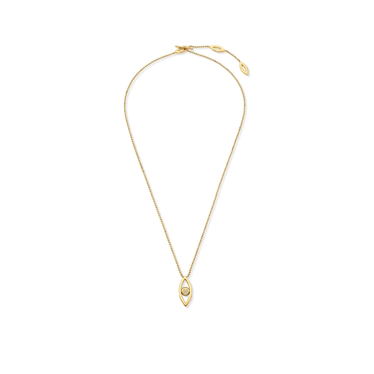 Yellow Gold Reflections Pendant with White Diamonds - Cadar