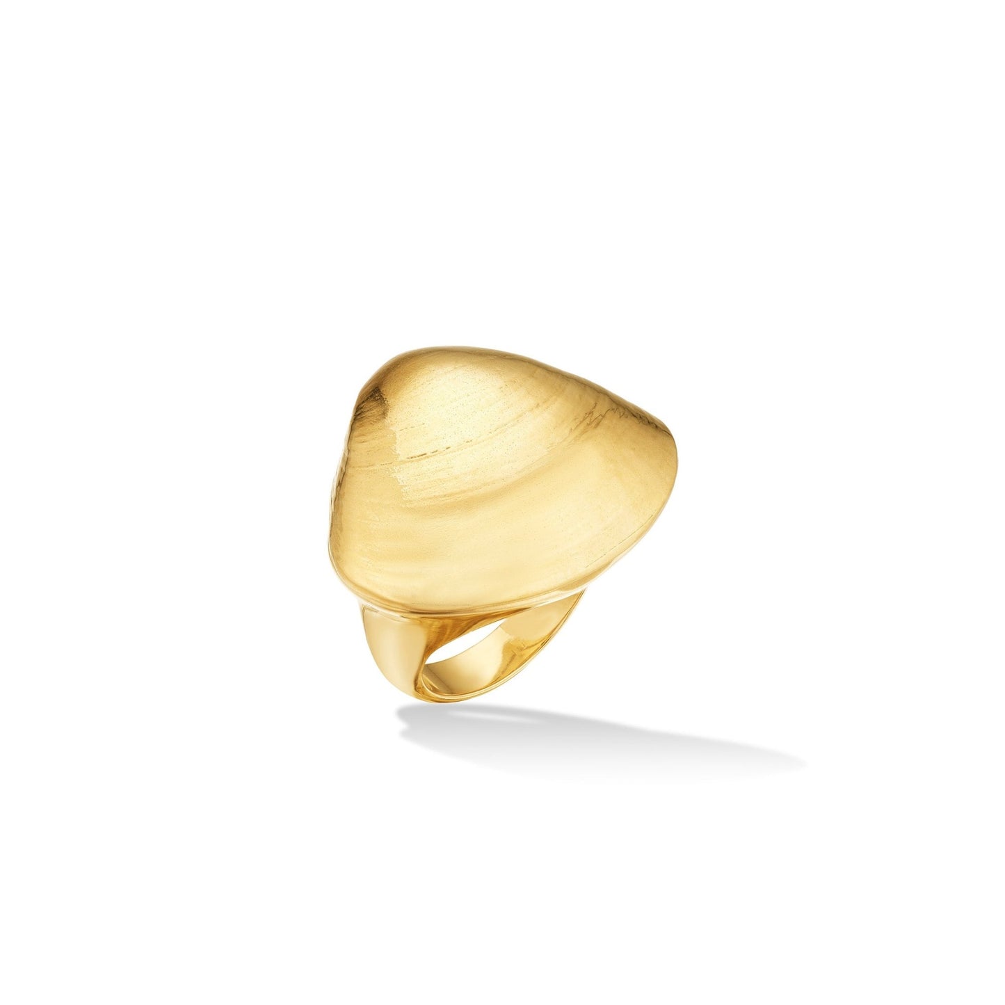 Yellow Gold Shell Cocktail Ring - Cadar