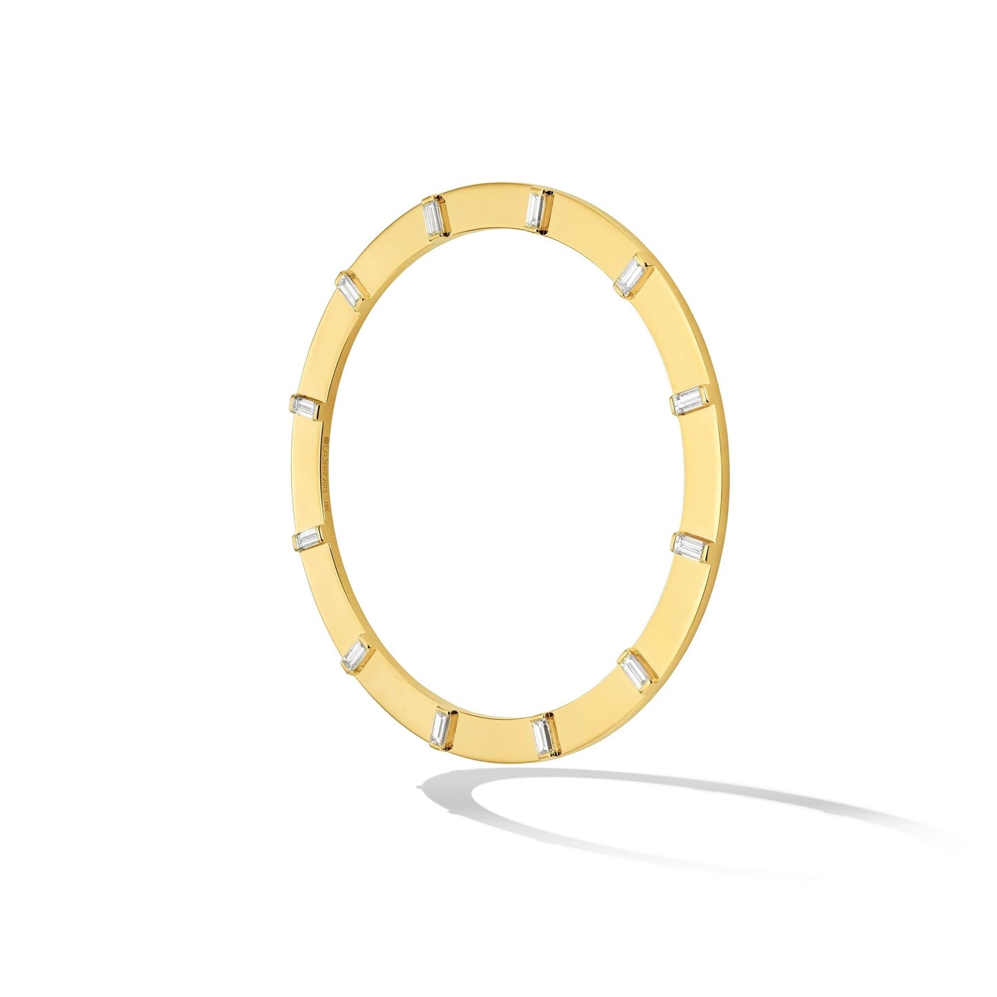 Yellow Gold Sole Bracelet with White Diamonds - Cadar