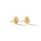 Yellow Gold Sole Stud Earrings with White Diamonds - Cadar