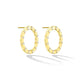Yellow Gold Sole Unity Stud Earrings with White Diamonds - Cadar