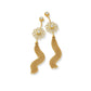 Yellow Gold Trio Detachable Tassel Earrings with White Diamonds - Cadar
