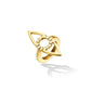 Yellow Gold TU Reflections Engagement Ring Enhancer with White Diamonds - Cadar