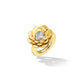 Yellow Gold TU Trio Flower Engagement Ring Enhancer with White Diamonds - Cadar