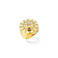 Yellow Gold Unity Cocktail Ring with White Diamonds - Cadar
