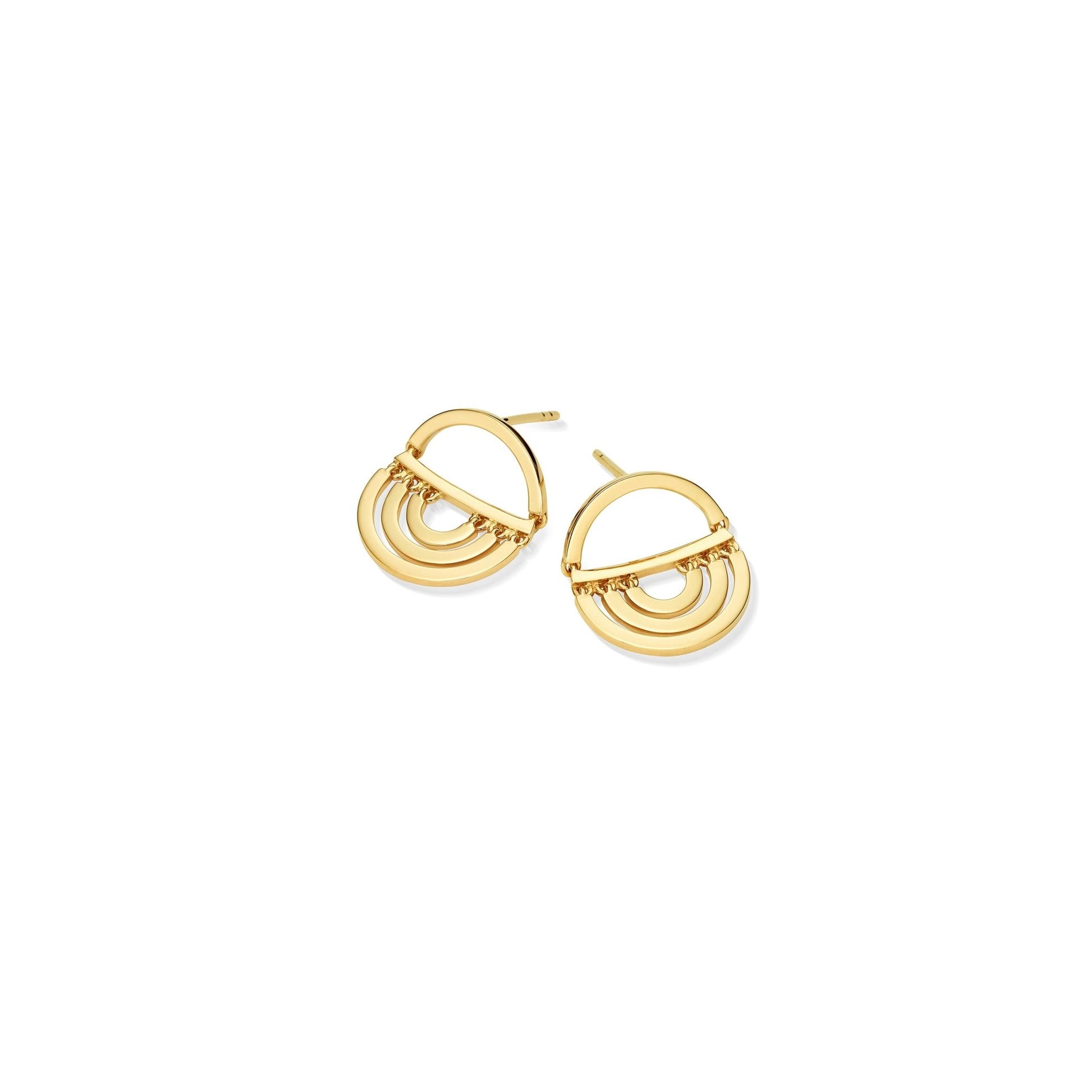 Yellow Gold Water Twin Drop Earrings - Cadar
